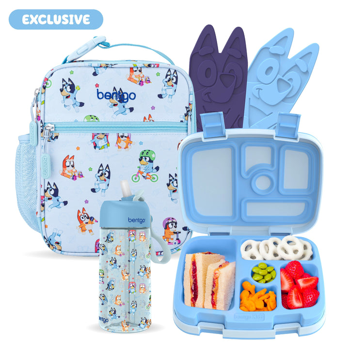 Bentgo + Bluey Kids Prints 5-Piece Lunch Box Set V5