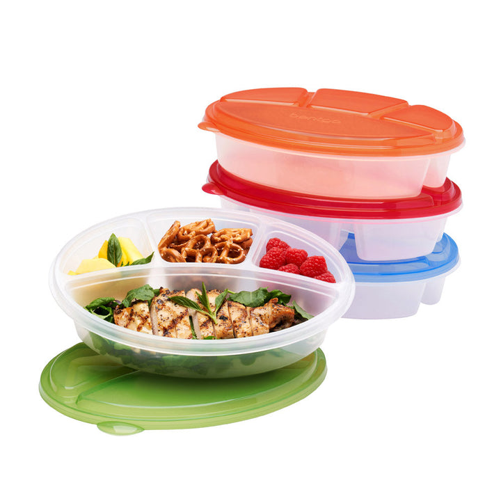 Bentgo Easyboxes 4-Compartment Oval Containers 8-Piece Set R7
