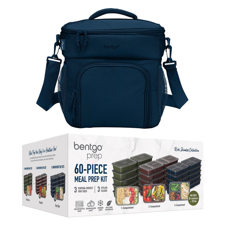 Bentgo Prep Deluxe Bag & 60-Piece Meal Prep Container Set X3